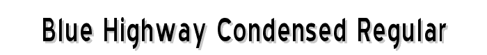 Blue Highway Condensed Regular font